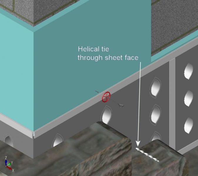 Insulation with helical tie